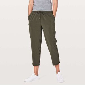 Lululemon Keep it Classic Drawstring Crop Dark Olive 6